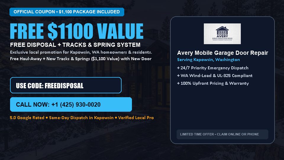 Avery Mobile Garage Door Repair FREE Haul-Away & Heavy-Duty Tracks with New Door